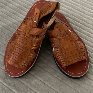 Kids Brown Leather Sandals/ Huaraches